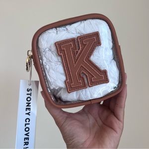 🧸STONEY CLOVER LANE CAMEL CLEAR FRONT MINI POUCH🧸